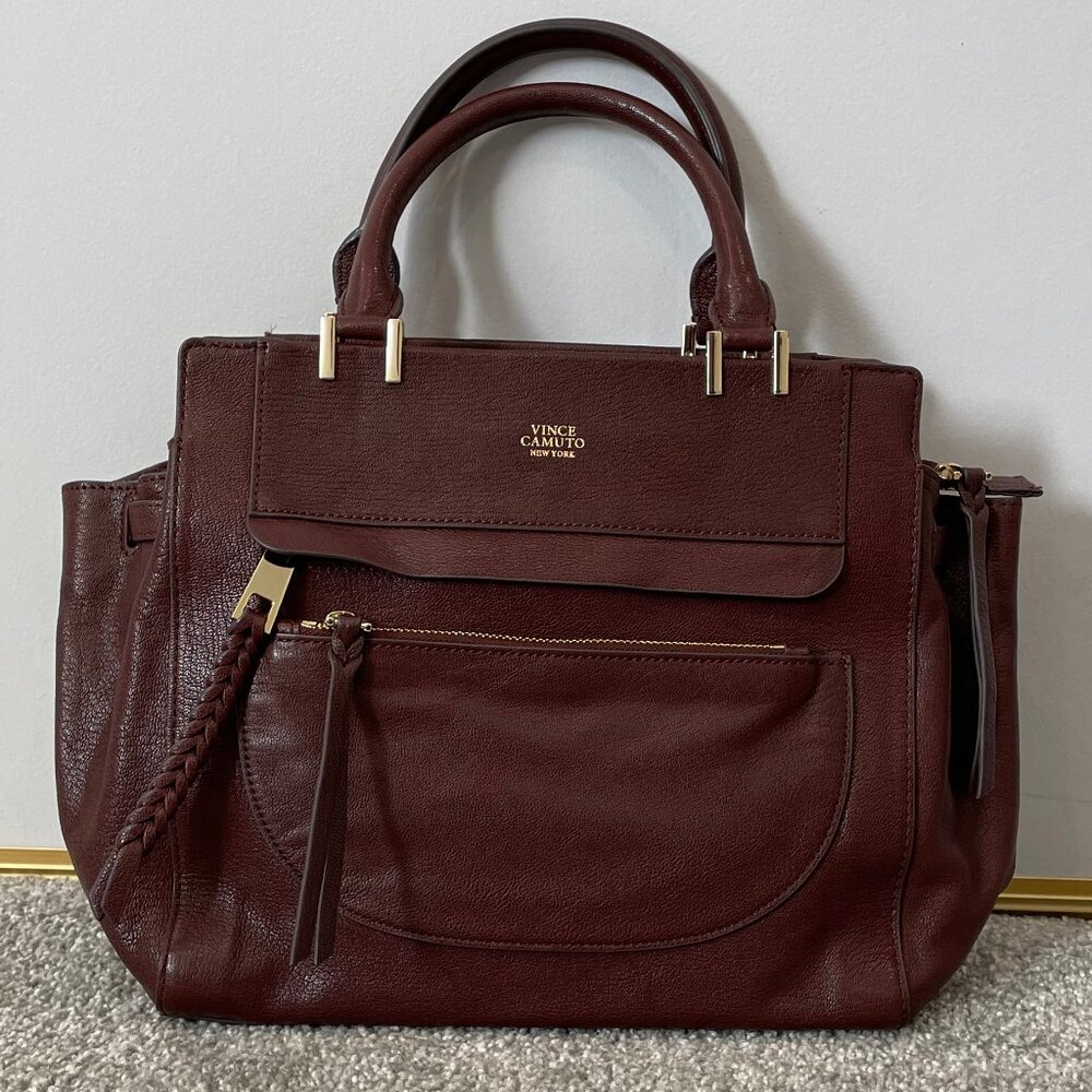 Vince Camuto Ayla Leather Satchel w/ Shoulder Strap